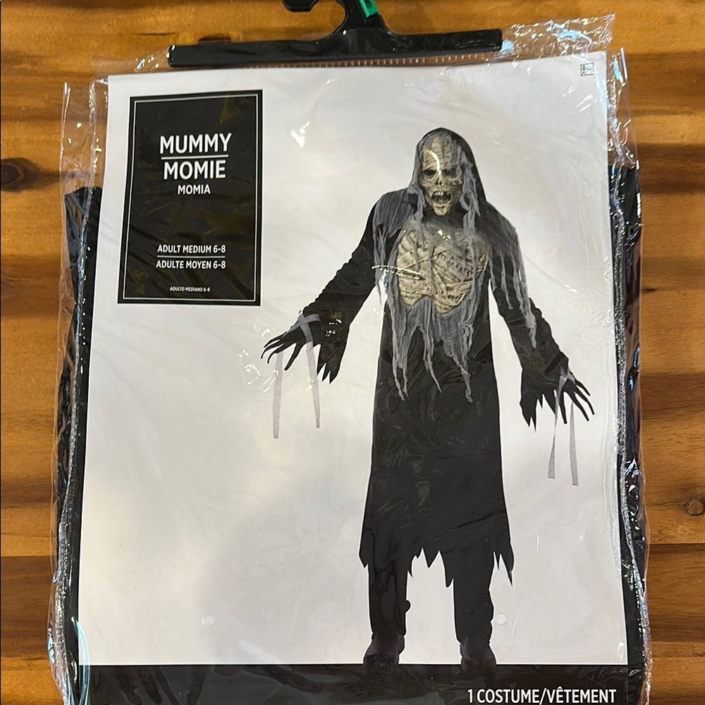 Mummy Momie Costume with Hood NWT
